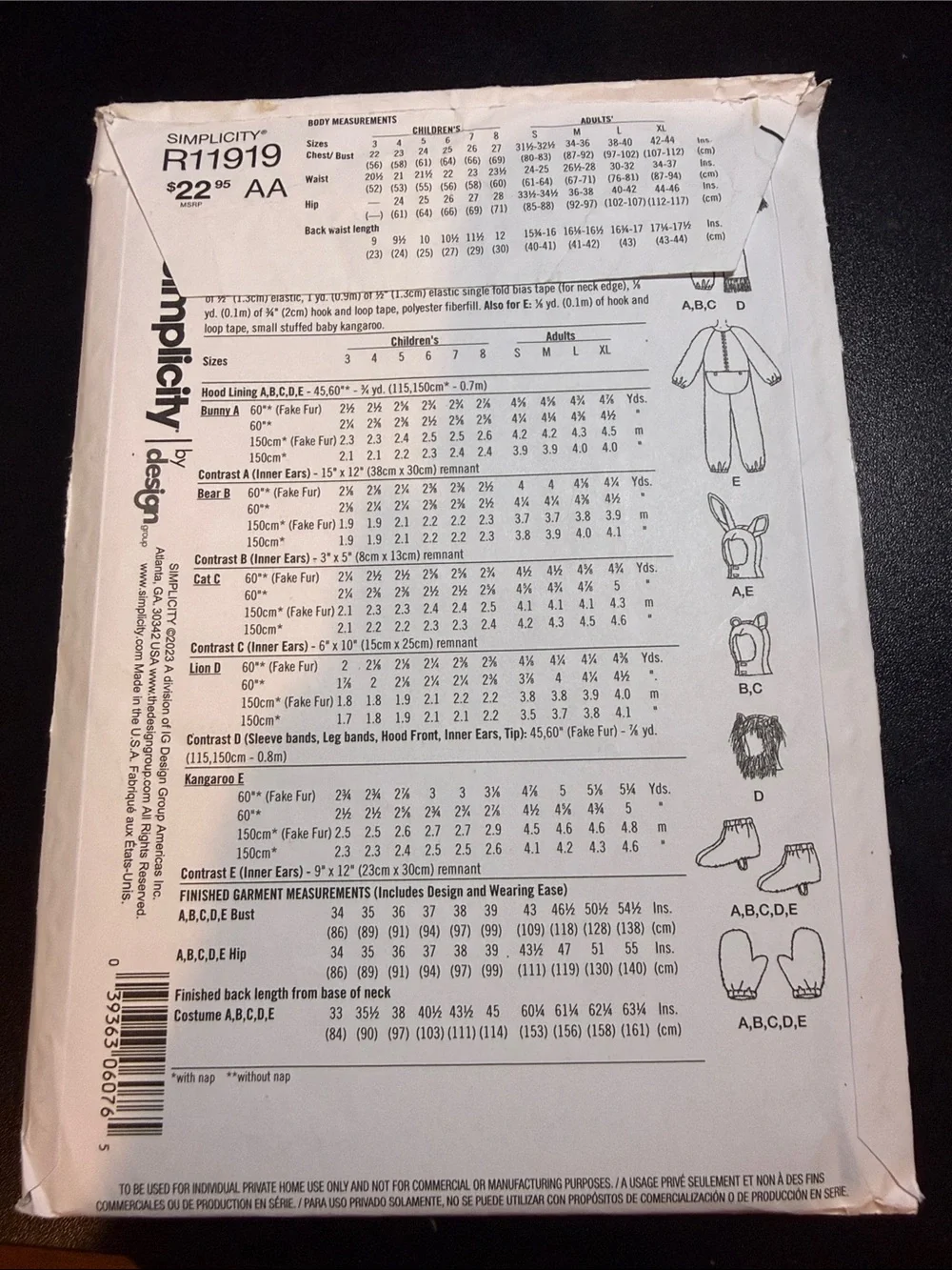 Original Halloween costumes patterns!